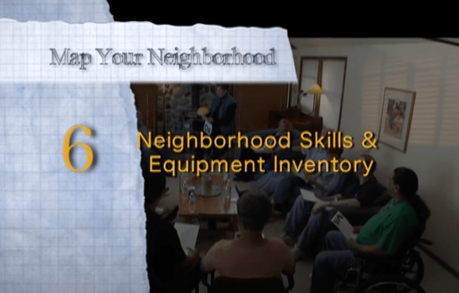Section 6: Neighbourhood Skills and Equipment